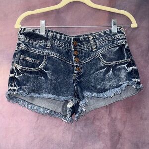 Amethyst Jeans Blue Jean Shorts Distressed Cut-Off